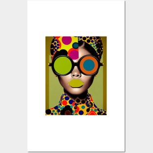 Modern pop art style woman portrait Posters and Art